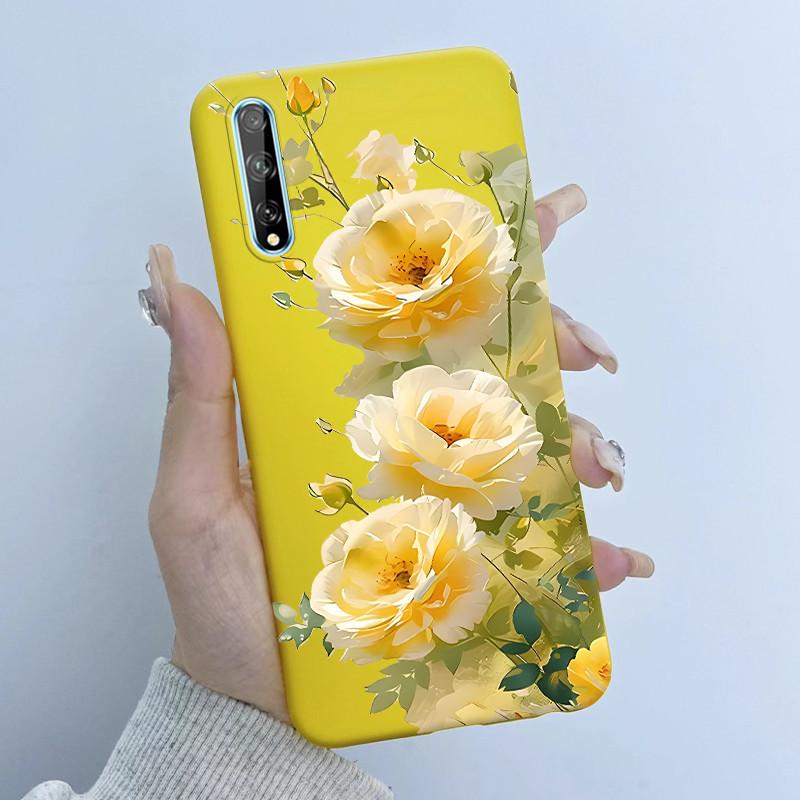 For Huawei Y8p Phone Case Flower Girl Design Soft Silicone TPU Back Housing for Huawei P Smart S Y 8p HuaweiY8p AQM-LX1 Covers