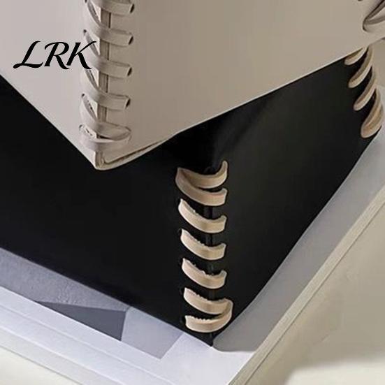 Coffee Table Tissue Holder PU Leather Holder, with Hand-stitched Edges Design, Modern Durable Paper Box Cover Style Smooth Extraction Case for