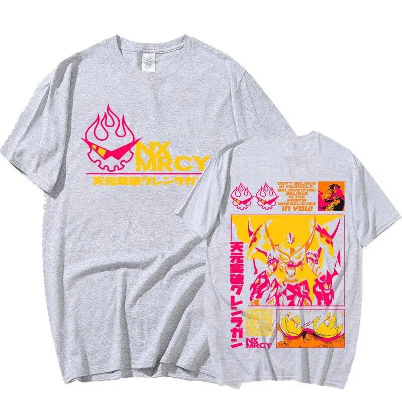 Anime Tengen Toppa Gurren Lagann Tričko Dámské Unisex Unisexga Trička s krátkým rukávem Hip Hop Streetwear Oversized Unisex Tričko