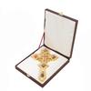 Prodotto Ecclesiastico Placcato Oro Croce Sacra di Gesù con Maria Personaggio Religioso Immagine Presepe Regalo Religioso Decorazione Altare Ortodosso