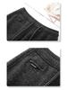 2025 Women's Gray Wide-Leg Wool Pants: Winter Thickened, Soft, and Stylish with a Casual, Drape Design