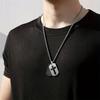Dog Tag Cross Necklace Men Inspiration Necklace Pendant Gift