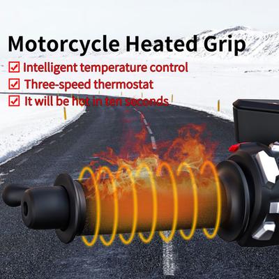 12V Motocyklové Elektrické Vyhřívané Gripy Vodotěsné Motocyklové Vyhřívané Řídítka Tři Rychlosti Nastavitelné