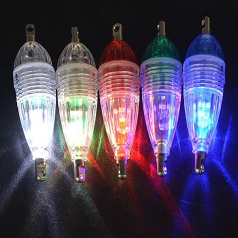 Mini LED Angellicht 6CM Wasserdicht Werkzeuge Köder Pose Lampe Nacht Salzwasser Für Angelartikel Tiefe Köder Blitz Boot Weiß Falsch