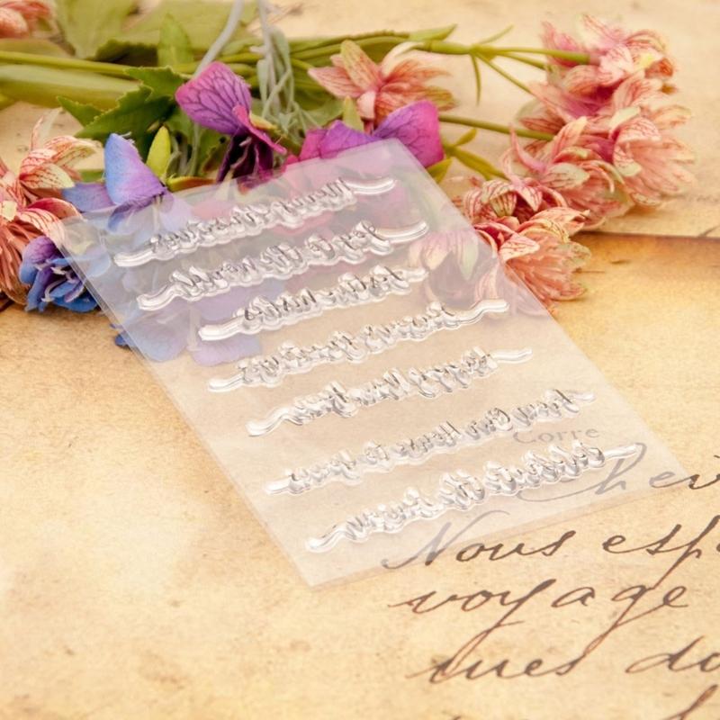 Blessing Word Clear Stamp Silicone Stamp Merry Christmas Transparent Stamp for Card Making Scrapbookig Decorations