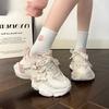 Lightweight sneakers women's autumn new versatile mesh breathable pink butterfly platform dad shoes