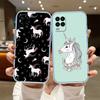 RE17 Cartoon Unicorn Transparent Phone Case for Motorola Moto Edge 20 30 40 50 S30 Fusion Ultra Pro Neo Lite + G200 G23