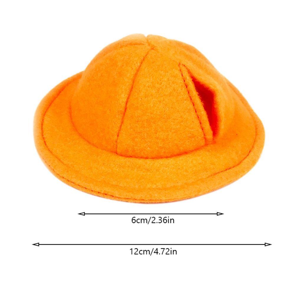 Felt Small Animals Bucket Cap With Ear Holes Pet Clothing Accessories Hamster Fisherman Hat Breathable Lightweight