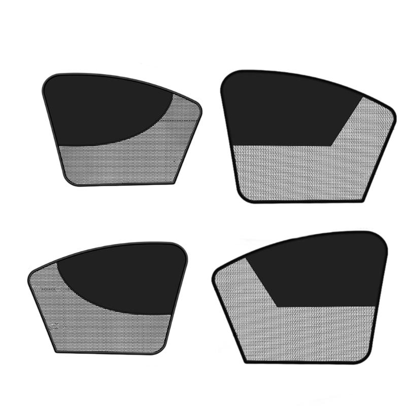 Front Row Car Side Privacy Cover with Magnetic Edge Design, Two-Piece Mesh Curtain for Daily Road Use and Parking