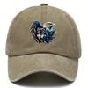 Berretto da Baseball Grafico Lupo Aquila Cotone Lavato Regolabile Stile Outdoor Casual Unisex