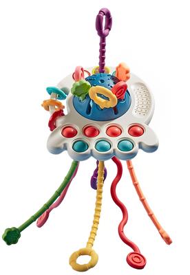 Across Rainbow Baby Toy, Authentic, Rattle, Octopus Toy for Boys and Girls, Educational Toy, Christmas Gift, Finger Play, Developmental (Pull, Push,