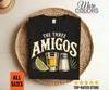 The Three Amigos T Shirt, Tequila Lime Salt Funny Drinking Gift, Fiesta Party Graphic Tee, Cocktail Lover Apparel, Unisex Bar Humor