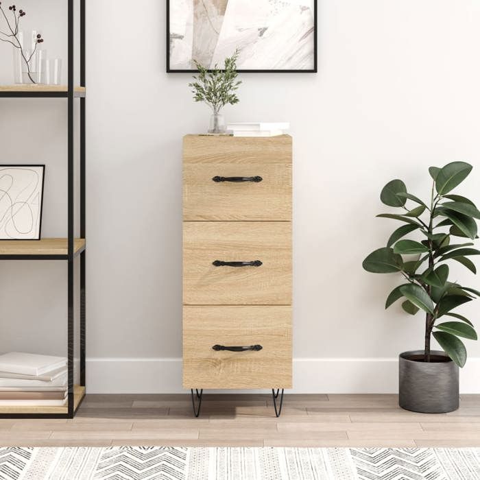Maison Exclusive - Buffet Chêne sonoma 34,5x34x90 cm Bois d'ingénierie