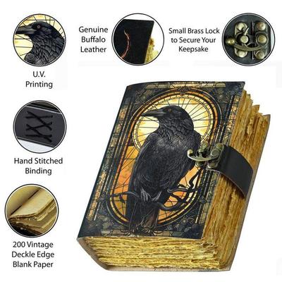 The Raven Leather Journal: Gothic Grimoire Book of Shadows