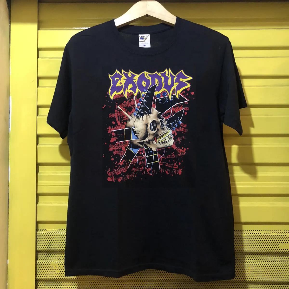 rare Exodus band Skull SHort Sleeve Shirt Unisex Concert S-5XL OT262 M