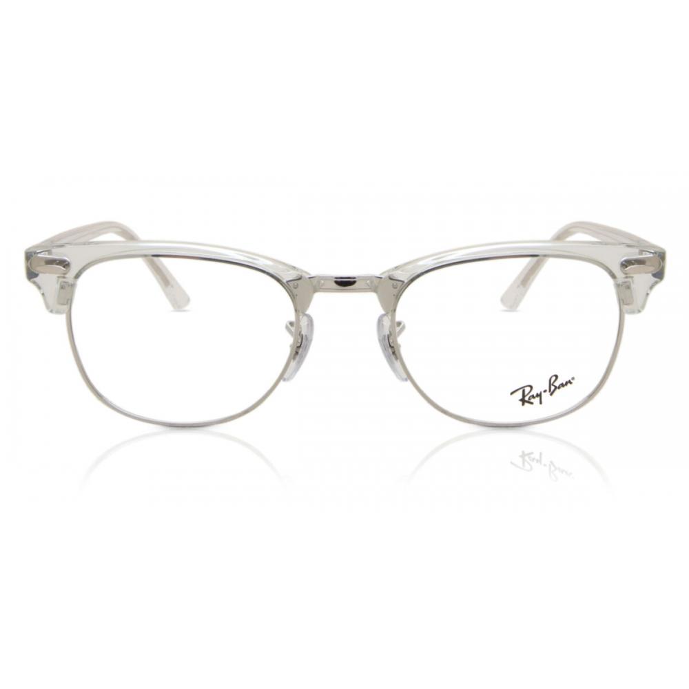 

Ray Ban Rx5154 Clubmaster 2001 Унисекс Очки Transparent White/49-21-140