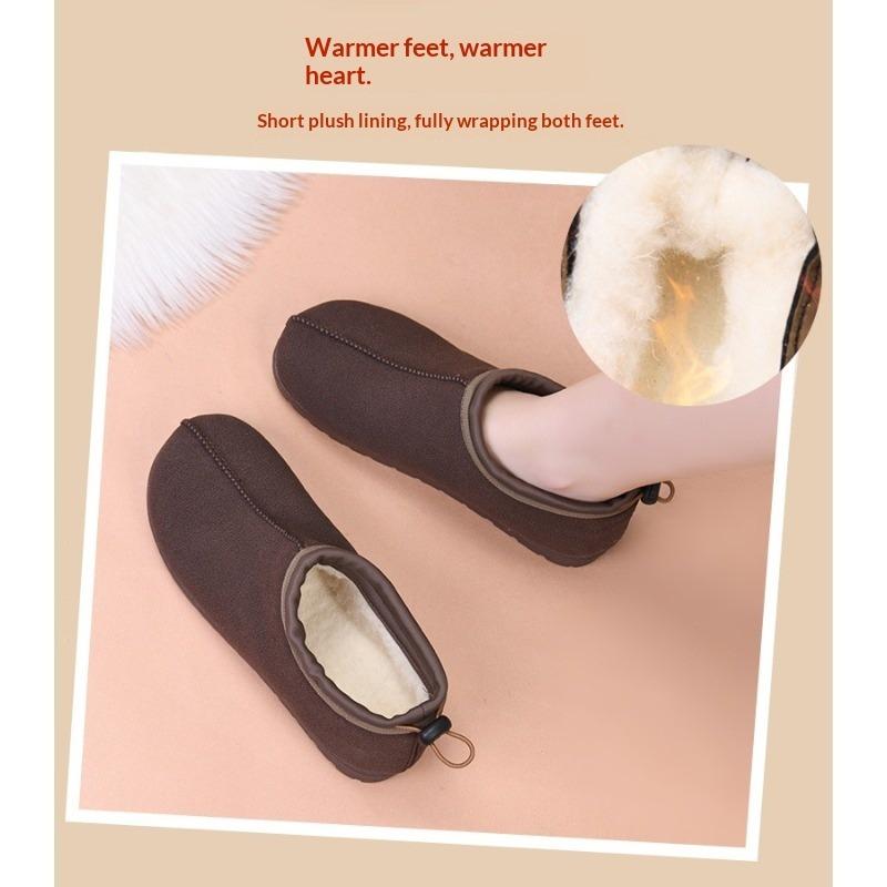 New Thickened and Warm Woolen Cotton Snow Boots and Women's Shoes Thick-soled Ankle Boots