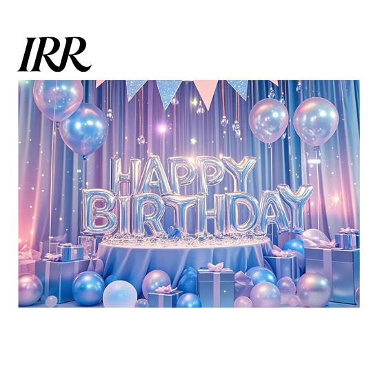 Double-sided Printed Banner Happy Birthday Backdrop, Party Photo Background Cloth for Celebration, Decorative Bunting Flag Decor Kids Women, Supplies