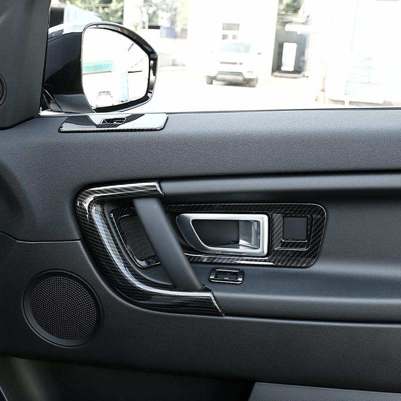 Car Interior Carbon Fiber Style Modified Stickers For Land Rover Discovery Sport 2015-2019 Auto Gear Shift Panel Cover Accessory