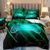 3D Game Player Bedding Set, Gamer Teens Down Duvet Cover Pillowcase 2/3pc Game Controller Luxury Home Textile Duvet Cover Set Gift