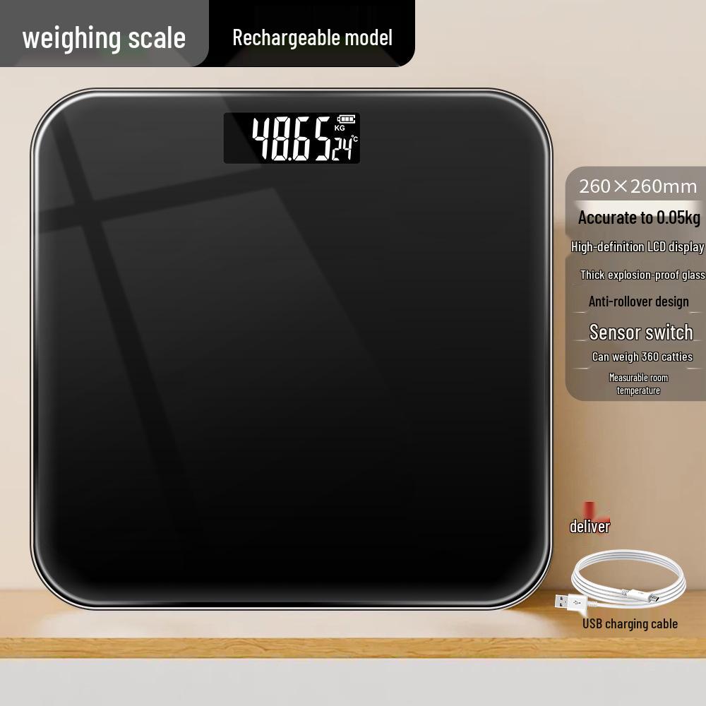 Inteligentna waga Bluetooth do pomiaru tkanki tłuszczowej z możliwością ładowania