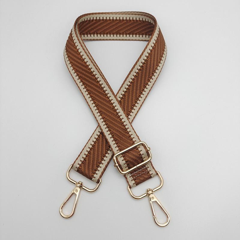 

New Luggage Accessories Striped Color Matching Versatile Bag Shoulder Strap Metal Accessories Adjustable Women s Bag Strap Nylon Gun hook