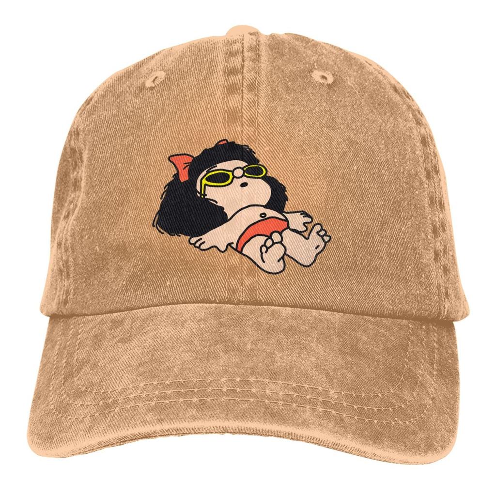 Mafalda Cartoon Multicolor Hat Peaked Women's Cap Beach Sunbathing Color Personalized Visor Protection Hats