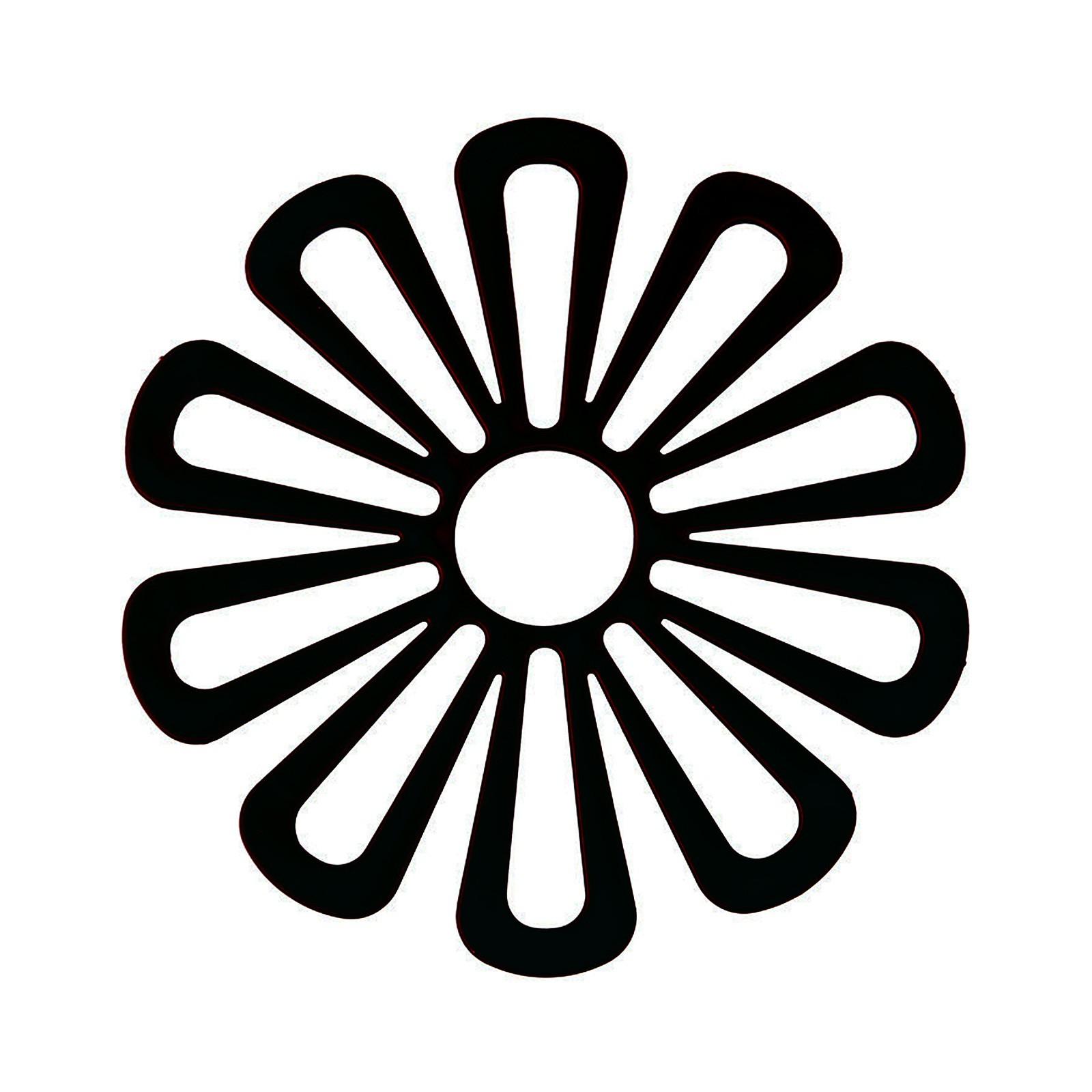 

Утолщенный коврик для стола, изоляционная подкладка для обеденного стола, противоожоговая подкладка, бытовой коврик для тарелок, коврик для чая с цветочным узором, нескользящий One Size чёрный