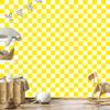 Checkerboard Wallpaper Yellow, White and Cream for Living Room and Bedroom 50x1000