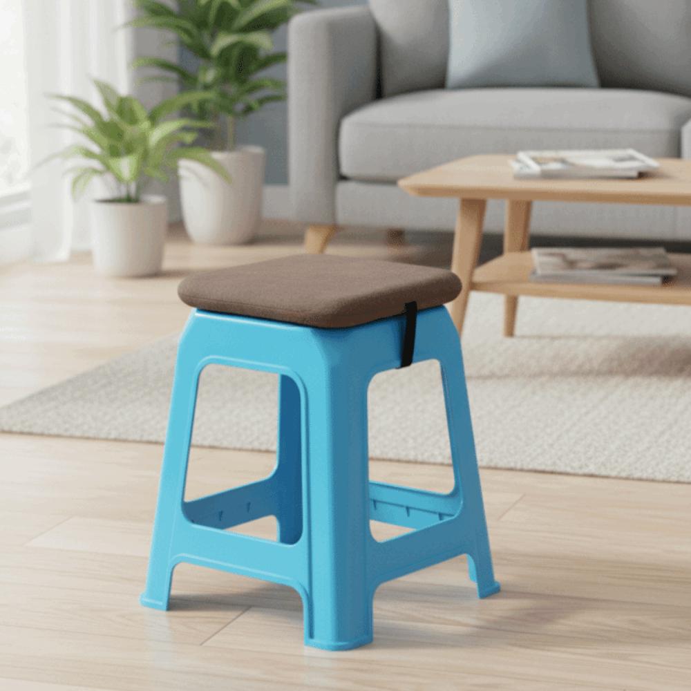 Square Seat Cushion with Strap Plastic Stool Pad Universal Student Chair Cushion Kindergarten