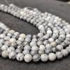 Amazing Matt Gray Map Jasper Natural Gemstone Beads, Loose Gemstone Beads, 6mm 8mm 10mm Smooth Round Beads.