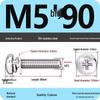 304 Stainless Steel Phillips Round Head Screw with Flat Washer M3/M4/M5/M6