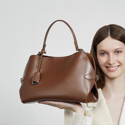 Genuine Leather Shoulder Bag New Style Women's Niche High-end Sense Women's Bag Summer Office Worker Large Capacity Women's Commuter Handbag