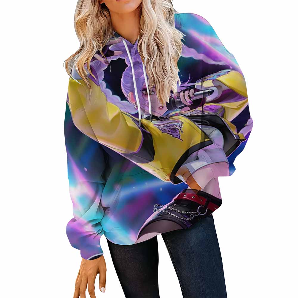 KPOP Demon Hunters Women's New Hooded Sweatshirt Oversized Soft Kangaroo Pocket Long Sleeve Autumn Winter Fashion Hoodies