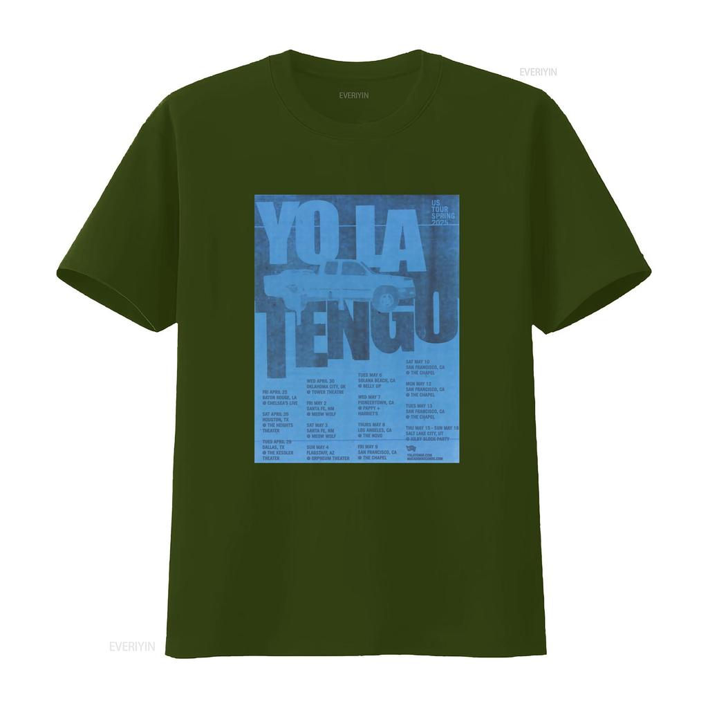 Yo La Tengo Band Spring US Tour 2025 T Shirt Full Size S 5XL Concert Dates Design vintage Washed Unisex Comfortable Versatile