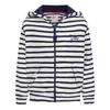 Lazy Jacks Girls Striped Textured Full Zip Hoodie