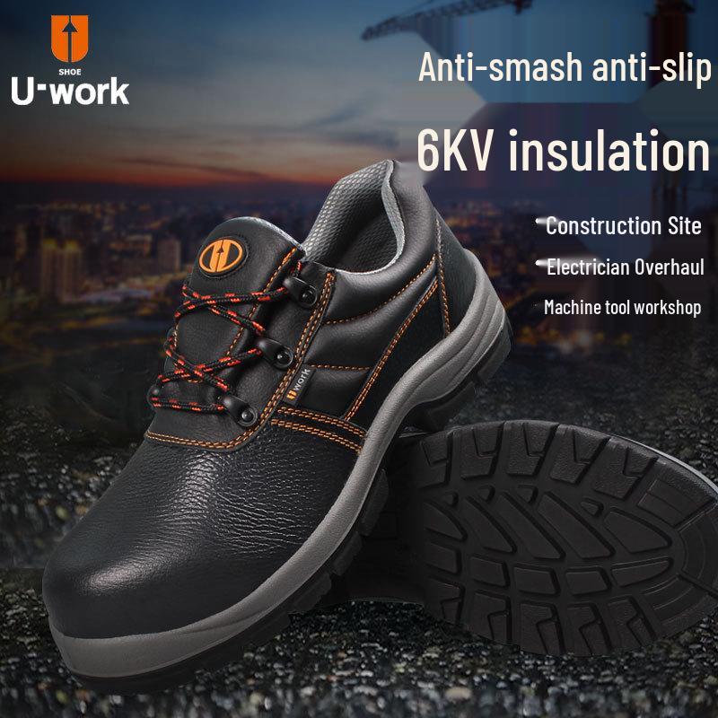 U-work PAD-A3132 Insulated Safety Shoes, Anti-Smash, 6KV Electrician Wear-resistant.