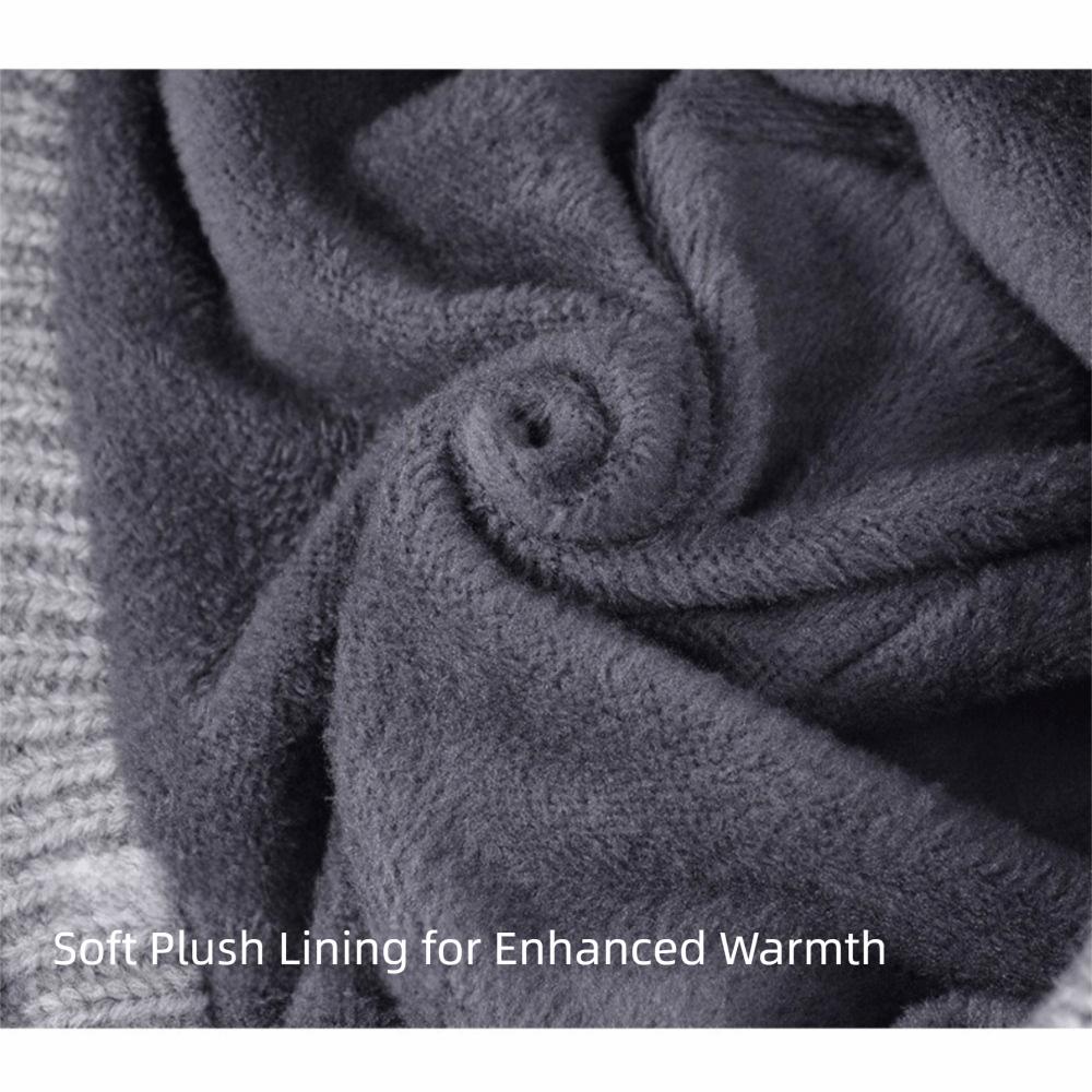 Casual Style Fleece Lined Bonnet Warm Thickened Winter Beanies Short Brim Beanie  Christmas Gifts