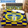 3-teiliges Weiches Bettwäscheset mit Leeds-Wappen-Design, Inklusive 1 Bettbezug und 2 Kissenbezügen, Perfekt für Schlafzimmer, Wohnheim, Fan-Geschenk