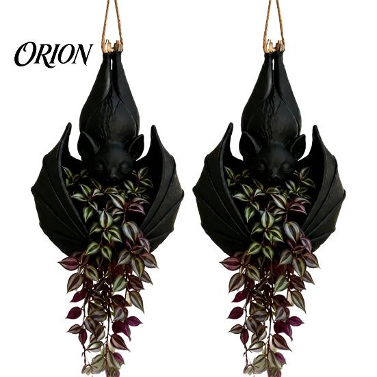 Pianta Ragno Fioriera Sospesa Bat Pot, Fioriera Creativa Gotica, Contenitore Decorativo di Halloween per Rampicanti Piante Ricadenti, Decorazione Interna Esterna Fiore ad Ala