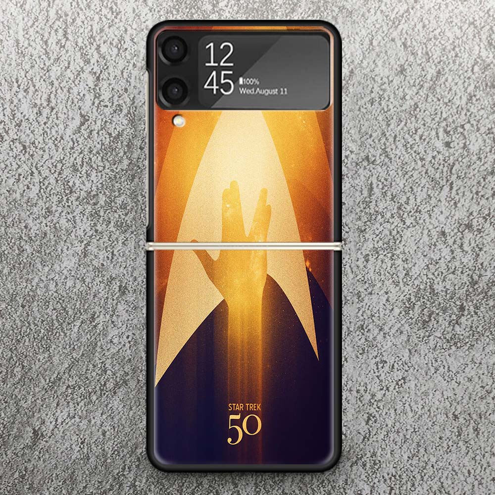 

Star Movie T-Trek Print Case For Samsung Galaxy Z Flip 3 4 5 6 7 5G Phone Shell Flip7 Flip6 Flip5 Flip4 Flip3 Pattern Cover For Samsung Z Flip 4