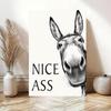 NICE ASS Funny Poster Funny Donkey Bathroom Wall Decoration Painting Modern Bath Wall Art Funny Decorative Poster