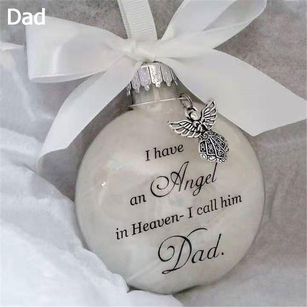 An Angel In Heaven Christmas Tree Hanging Ornaments Family Pendant Memorial Ornament Feather Ball