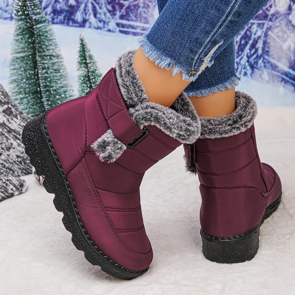 Fashion 2025 New Winter Women Thick Bottom Short Boots Lined Long Boots Cotton Ankle Boots Warm Comfortable Flat Daily Shoes for Women