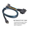 chenyang PCIe to Cable with SATA Power for NVME SSD Motherboard Internal 4.0 SFF-8611 SFF-8639 U.2 SFF-8639 Expansion, 1.64ft/0.5M