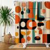 Cortina de Ducha Lineal Geométrica Baño Estilo Artístico Moderno Simple Poliéster Impermeable Decoración Cortina de Ducha para Baño