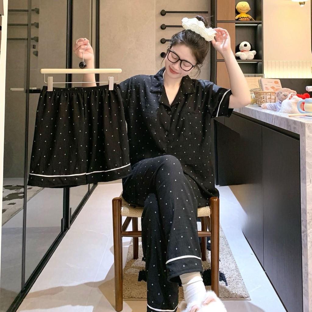Cloud Cotton Sleepwear Set For Women With Chest Padding Summer Casual Homewear For Girls