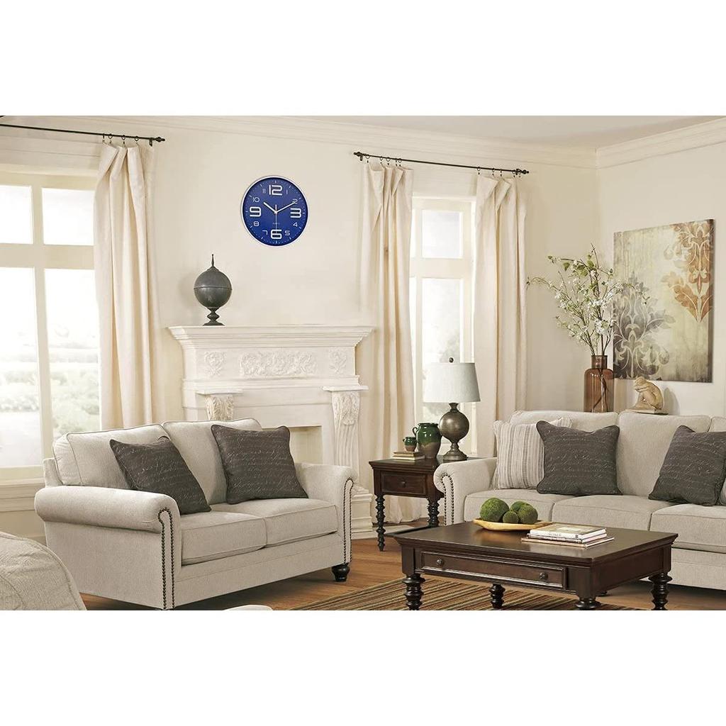 Wall Clock 12" Silent Quartz Decorative Latest Wall Clock Non-Ticking Classic Clock Battery Operated Round Easy to Read