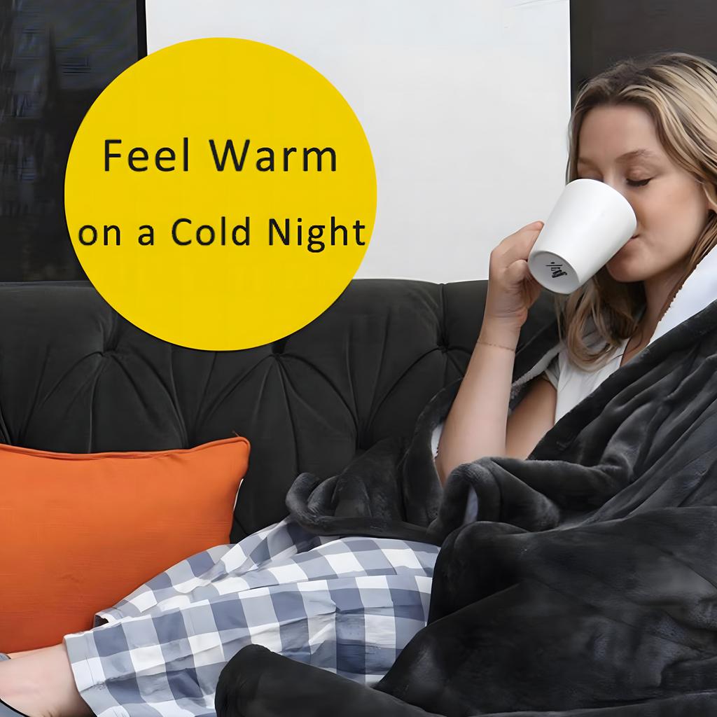 Heated Blanket 59 X 70.8 10 Heating Settings Auto Shut-Off Machine Washable with Hand Controller 110-V 145*65cm Flannel