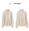 2024 Autumn/Winter Women's Cashmere Polo Collar Sweater with Yuanbao Stitch and Zipper - Long Sleeve, Warm, Versatile Knit.